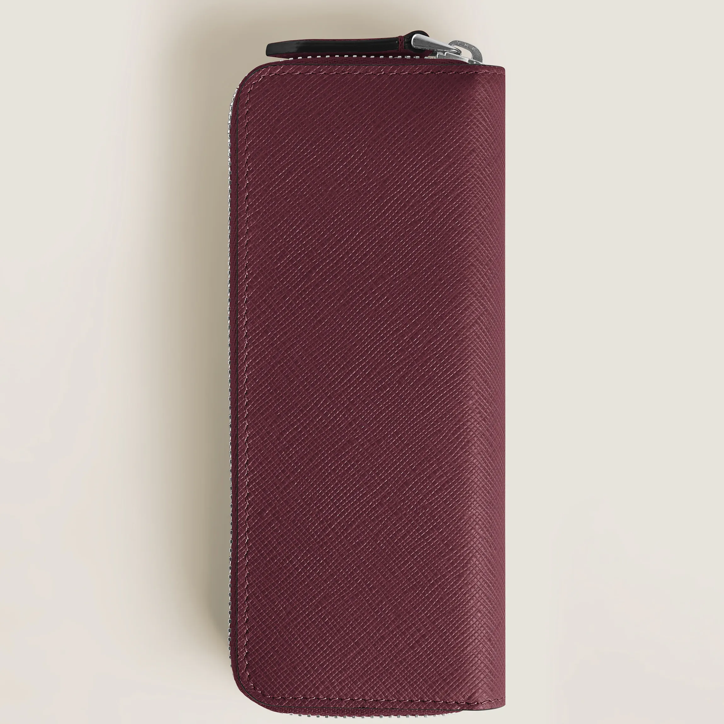 Astuccio con Cerniera per 2 Strumenti da Scrittura in Pelle Sartorial