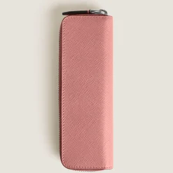 Astuccio con Cerniera per 1 Strumento da Scrittura in Pelle Sartorial