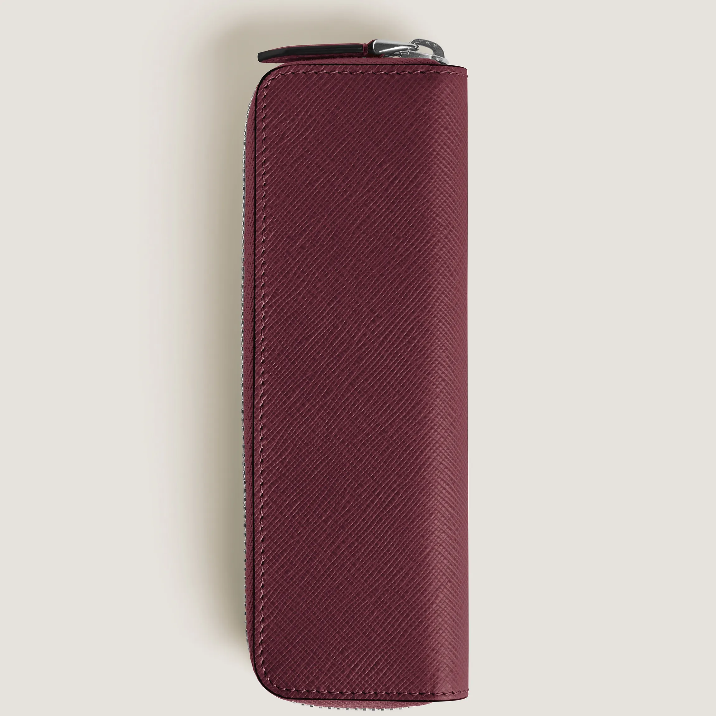 Astuccio con Cerniera per 1 Strumento da Scrittura in Pelle Sartorial