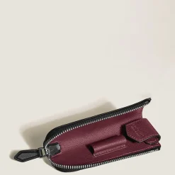 Astuccio per 1 Strumento da Scrittura Heritage Rouge et Noir Baby in Pelle Sartorial