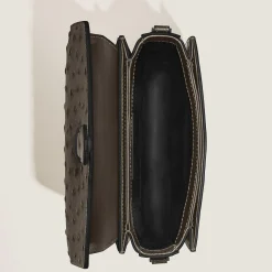 Borsa a Tracolla in Pelle Stampata Struzzo