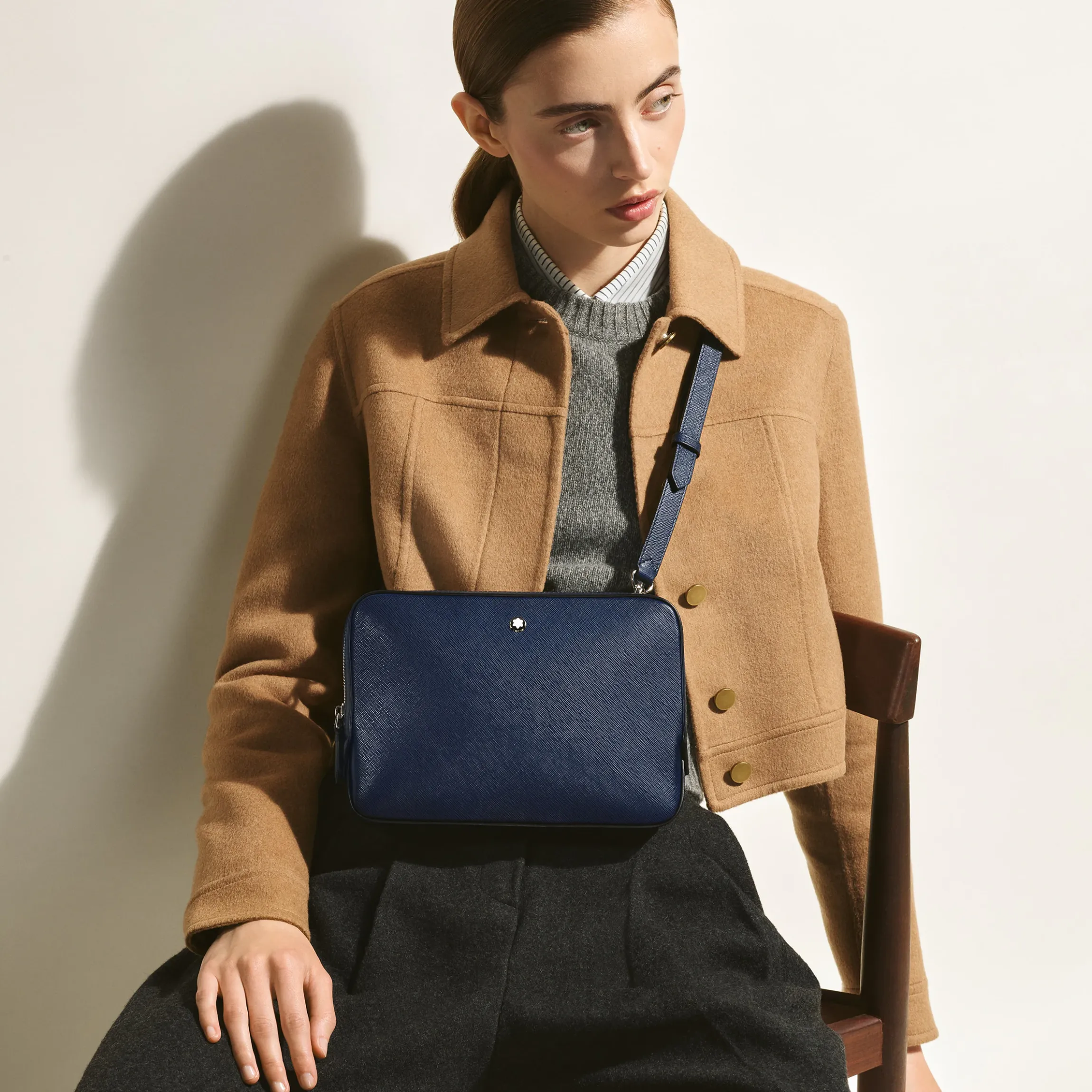 Borsa a Tracolla Piccola in Pelle Sartorial
