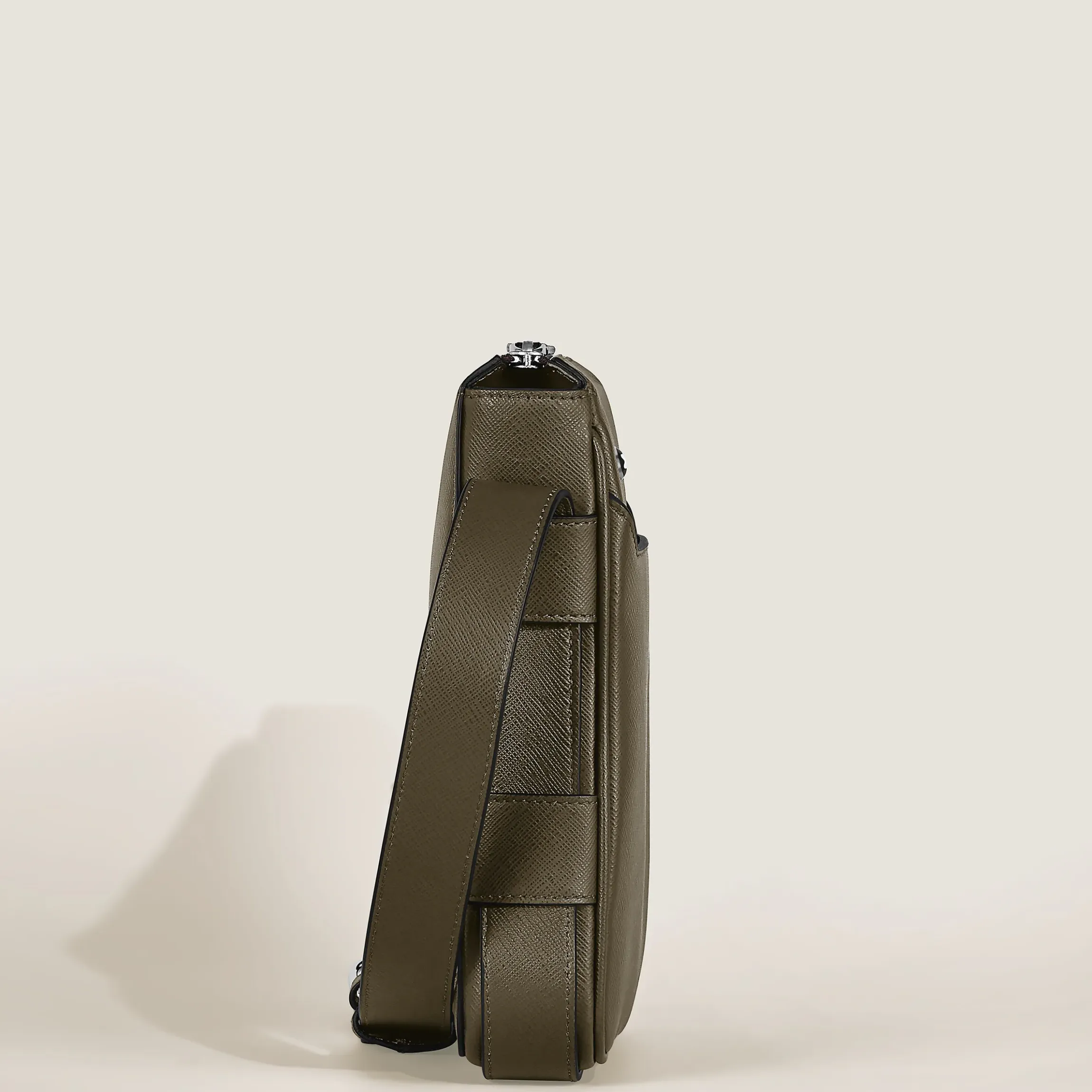 Borsa Messenger Cintura Verticale in Pelle Sartorial