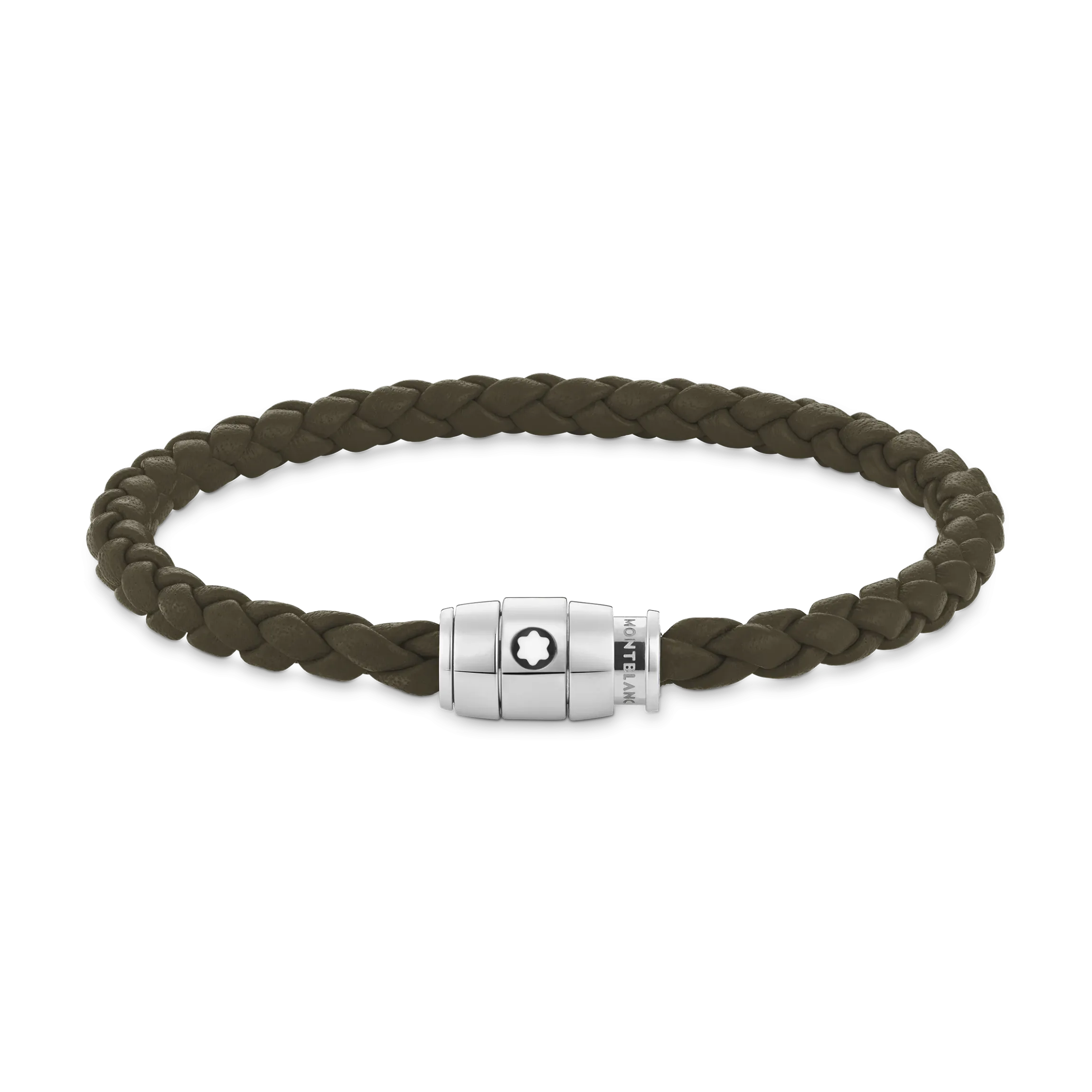 Bracciale Con Chiusura a 3 Anelli in Pelle Soft