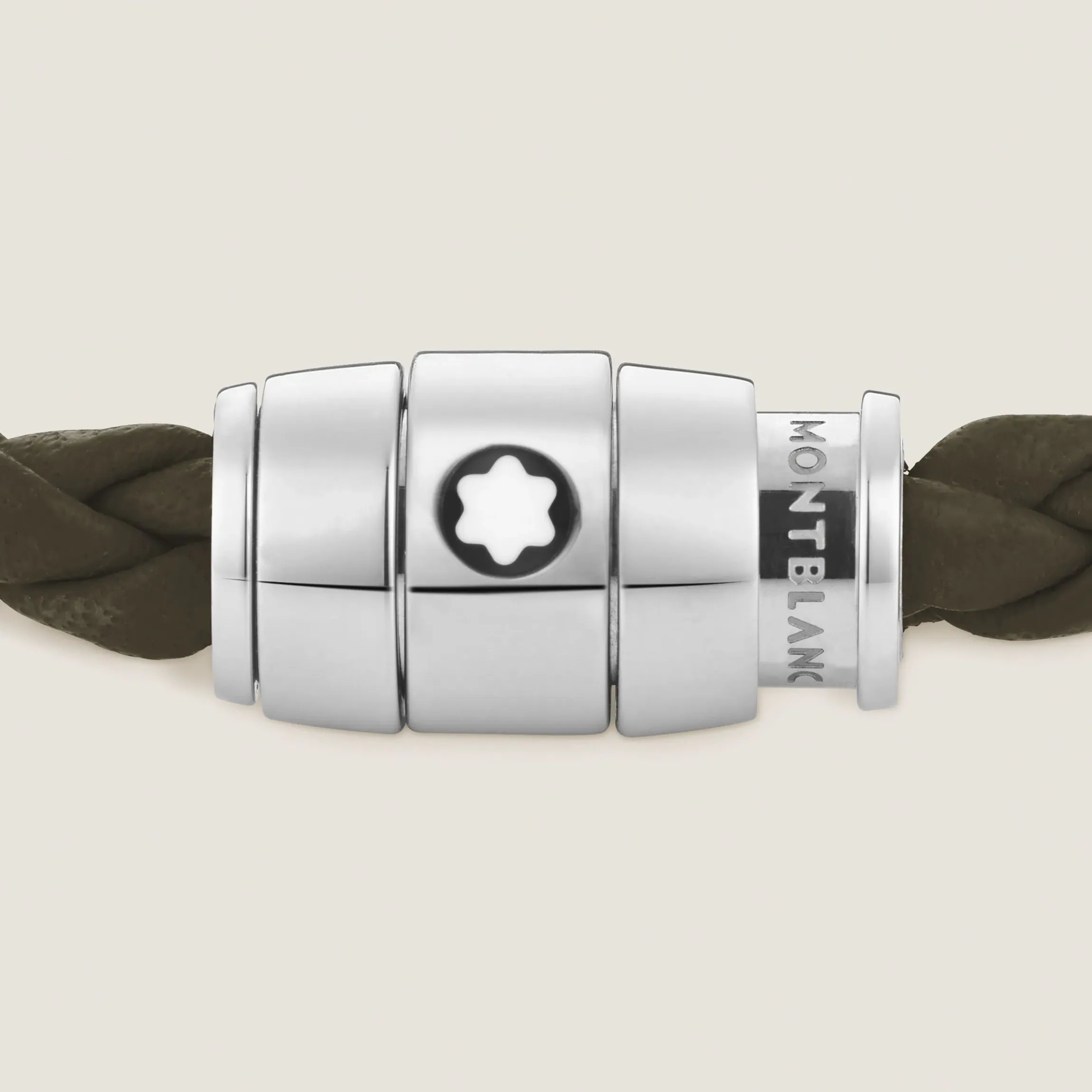 Bracciale Con Chiusura a 3 Anelli in Pelle Soft