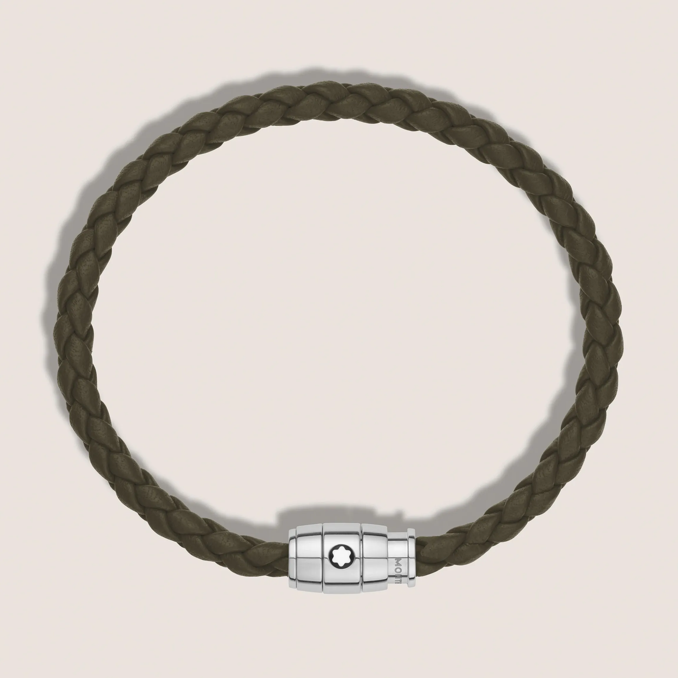 Bracciale Con Chiusura a 3 Anelli in Pelle Soft