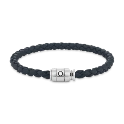 Bracciale Con Chiusura a 3 Anelli in Pelle Soft