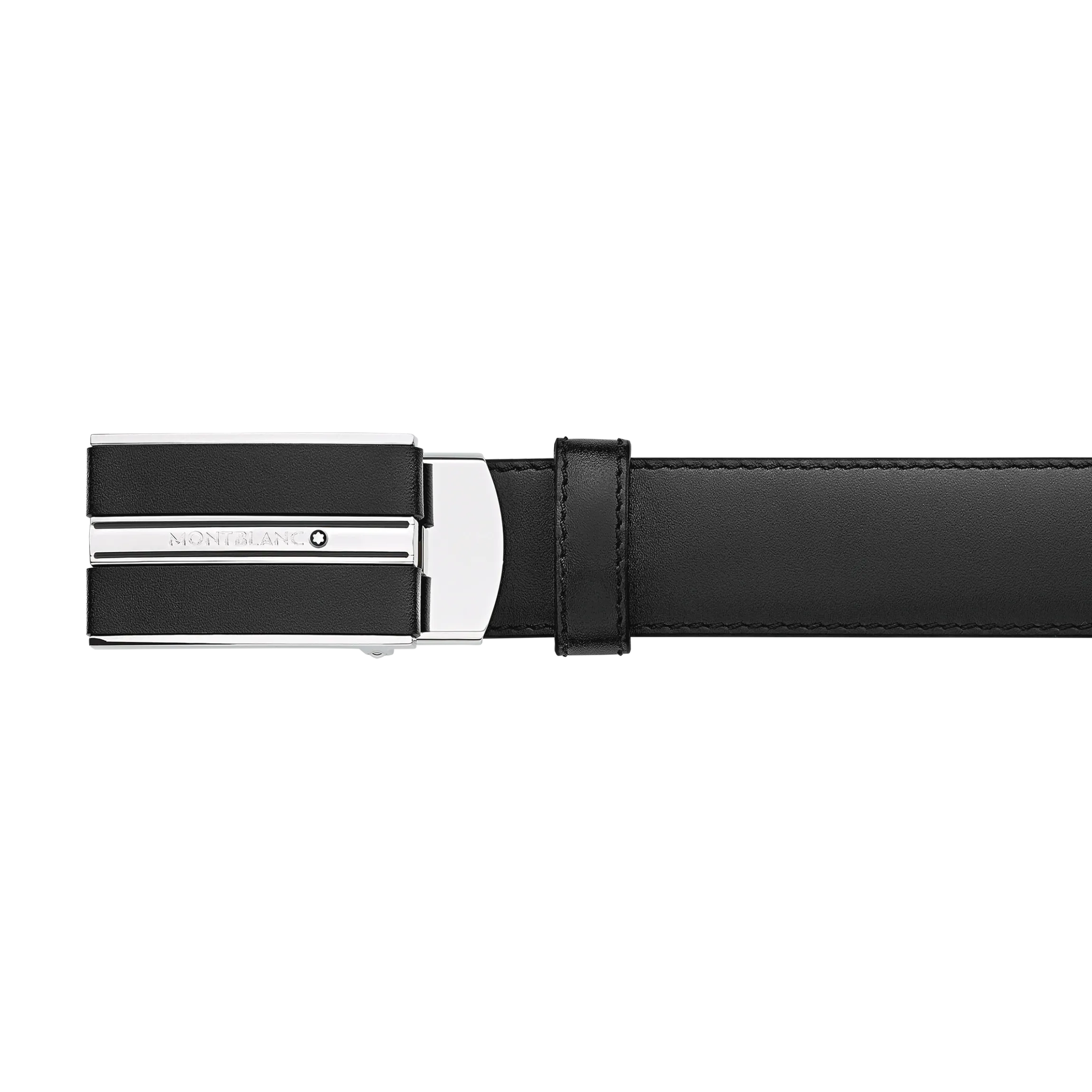 Cintura 30 mm Fibbia Piatta Montblanc con Meccanismo Scorrevole in Pelle