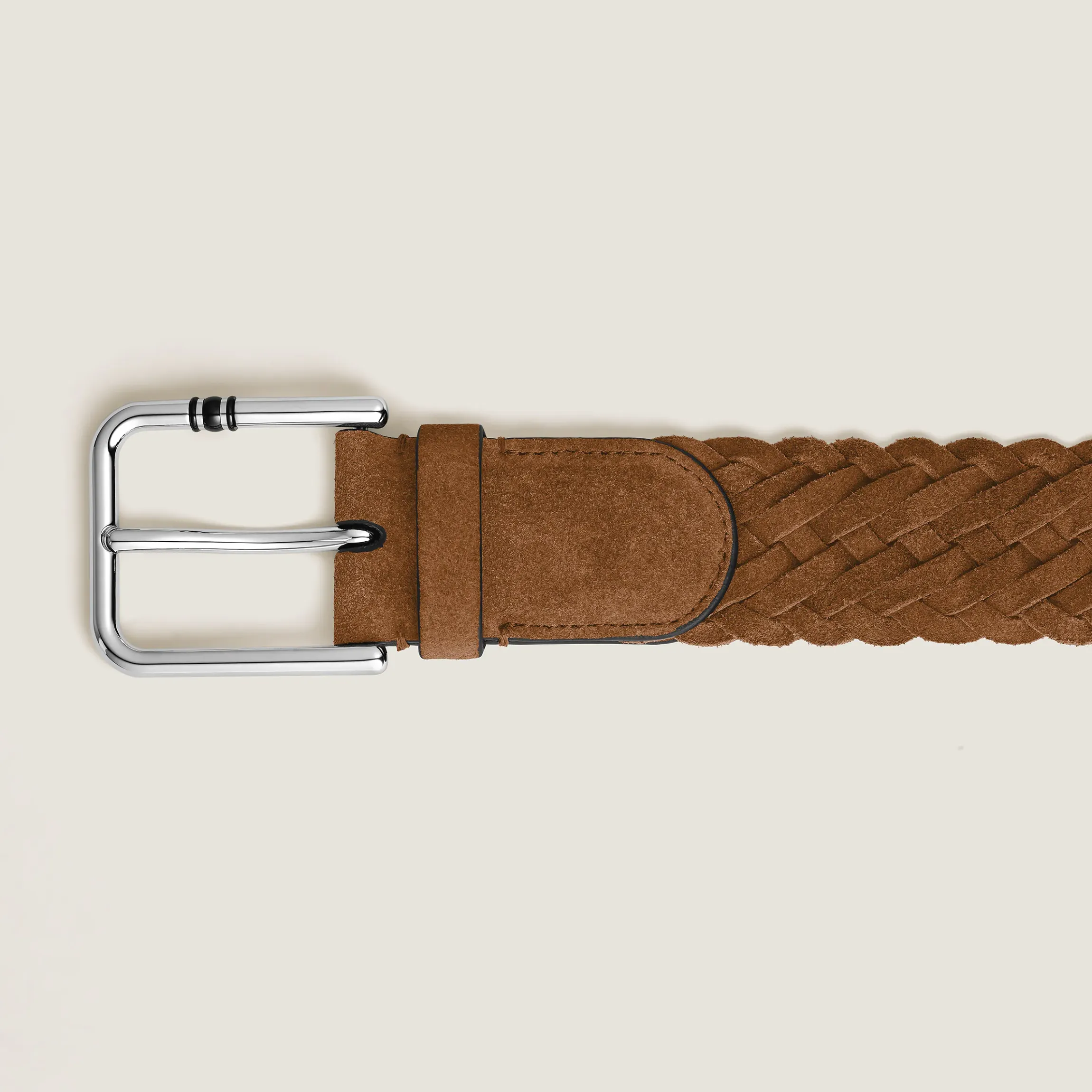 Cintura 35 mm in Suede con Fibbia Quadrata Meisterstück XL