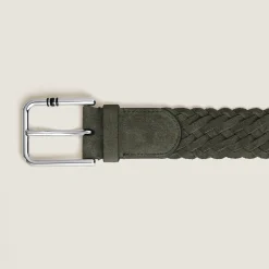 Cintura 35 mm in Suede con Fibbia Quadrata Meisterstück L