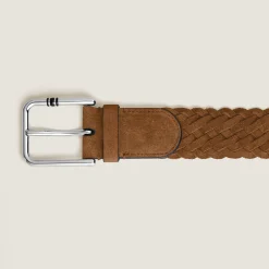 Cintura 35 mm in Suede con Fibbia Quadrata Meisterstück L