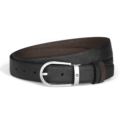 Cintura Reversibile A Ferro di Cavallo in Pelle Sartorial