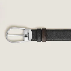 Cintura Reversibile A Ferro di Cavallo in Pelle Sartorial