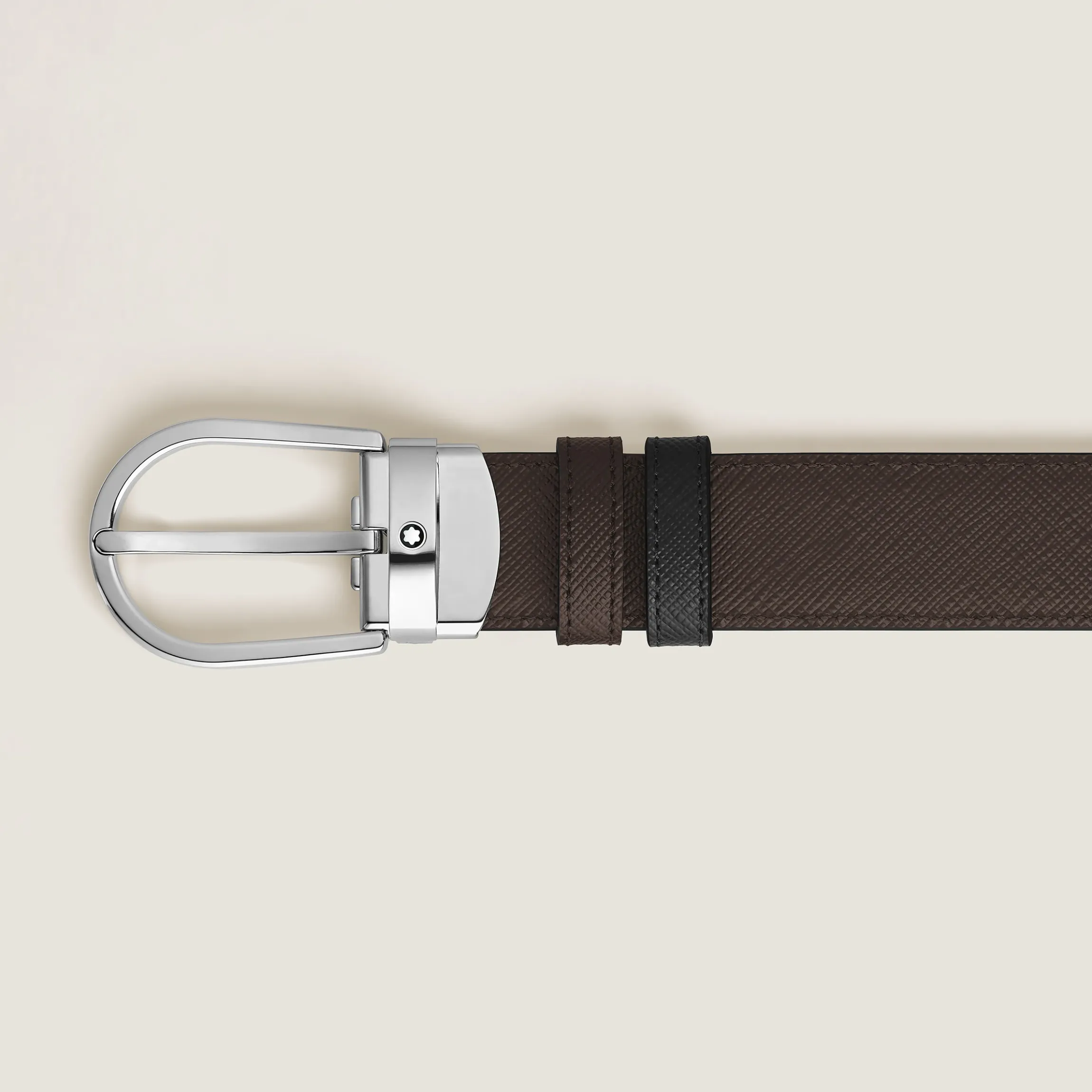 Cintura Reversibile A Ferro di Cavallo in Pelle Sartorial