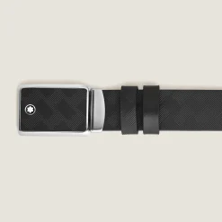 Cintura Reversibile Fibbia Piatta a Intarsio 35 mm in Pelle Extreme