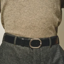 Cintura Reversibile Horseshoe 30 mm in Pelle Sartorial