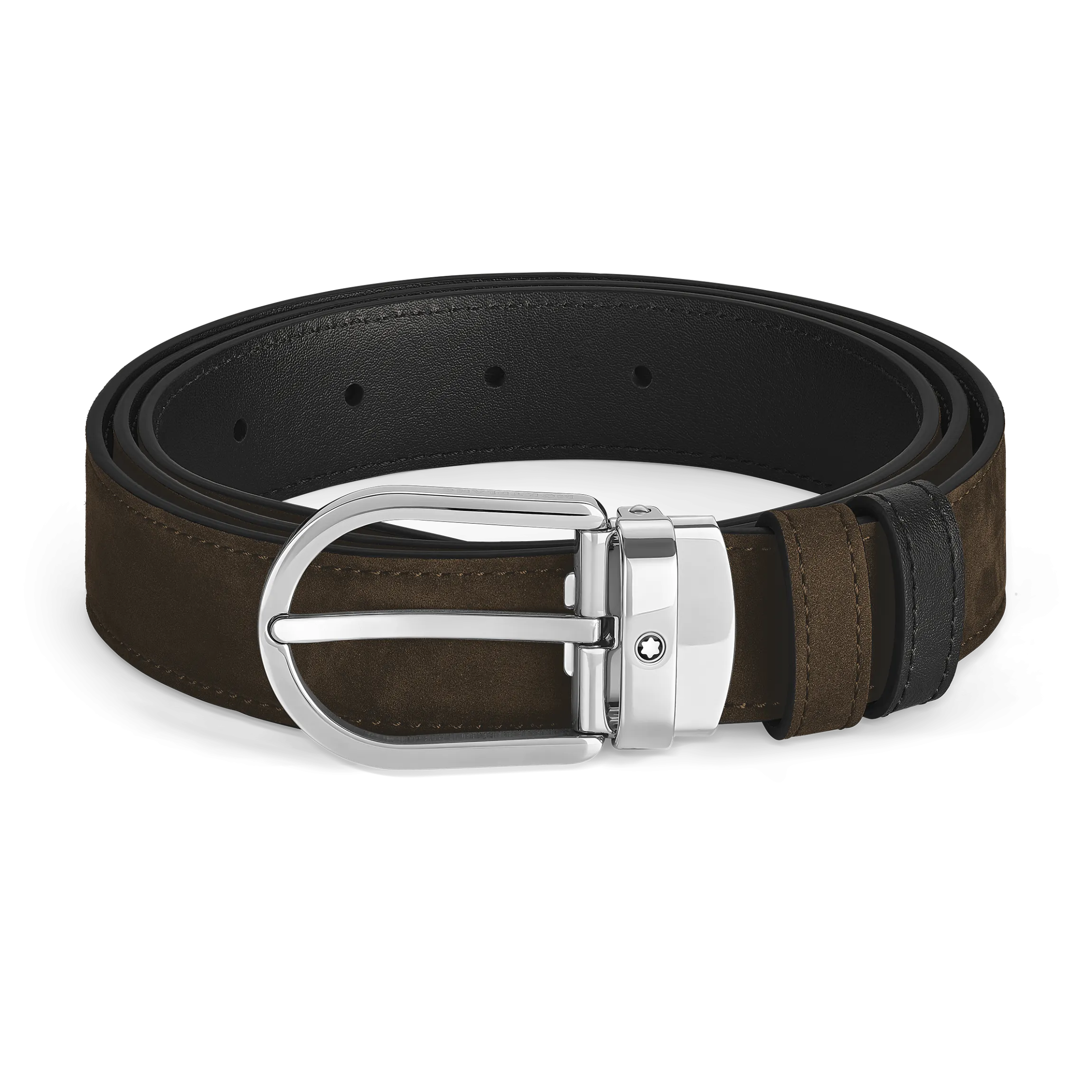 Cintura Reversibile Horseshoe 30 mm in Suede