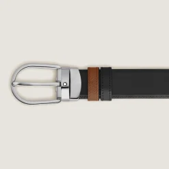 Cintura Reversibile Horseshoe 30 mm in Pelle Sartorial