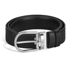 Cintura Reversibile Horseshoe 35 mm in Pelle Sartorial