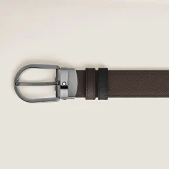 Cintura Reversibile 30 mm A Ferro di Cavallo in Pelle Sartorial