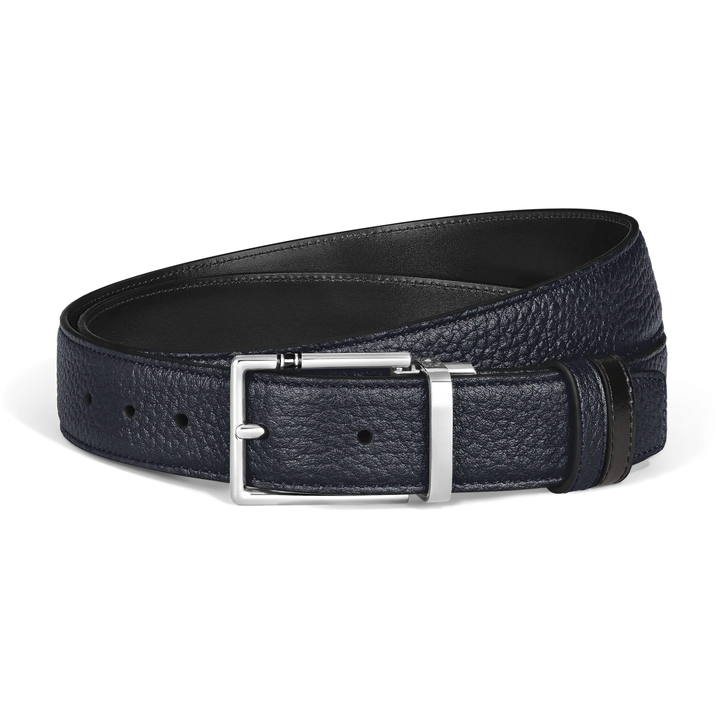 Cintura Reversibile 30 mm in Pelle con Grana con Fibbia Rettangolare Meisterstück