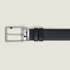 Cintura Reversibile 30 mm in Pelle con Grana con Fibbia Rettangolare Meisterstück