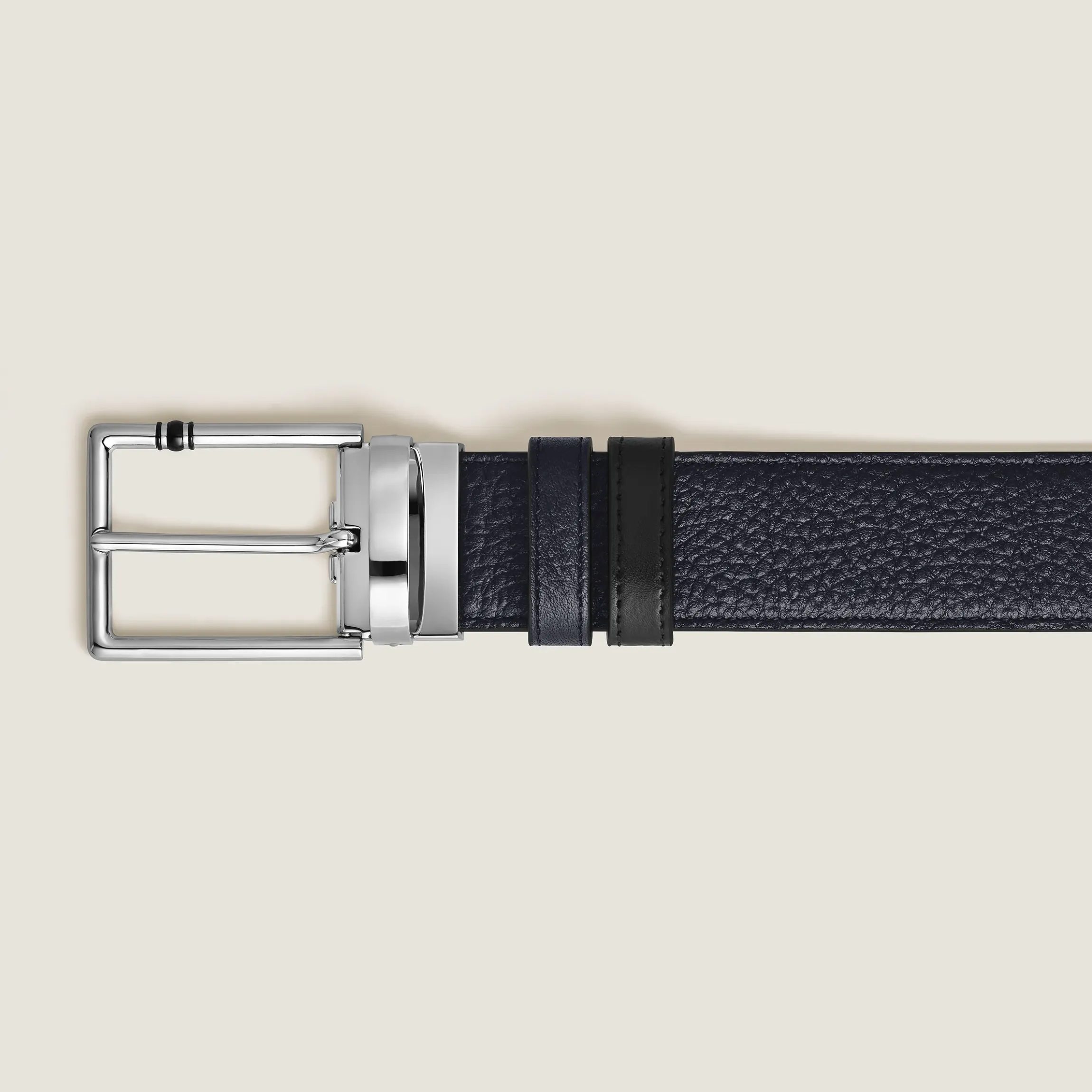 Cintura Reversibile 30 mm in Pelle con Grana con Fibbia Rettangolare Meisterstück