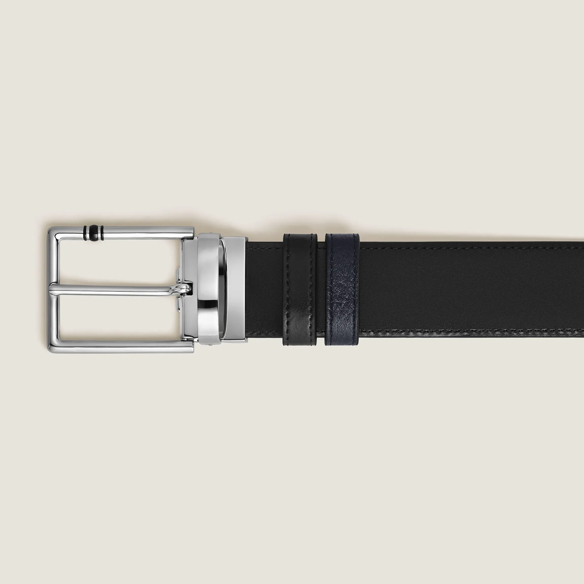 Cintura Reversibile 30 mm in Pelle con Grana con Fibbia Rettangolare Meisterstück