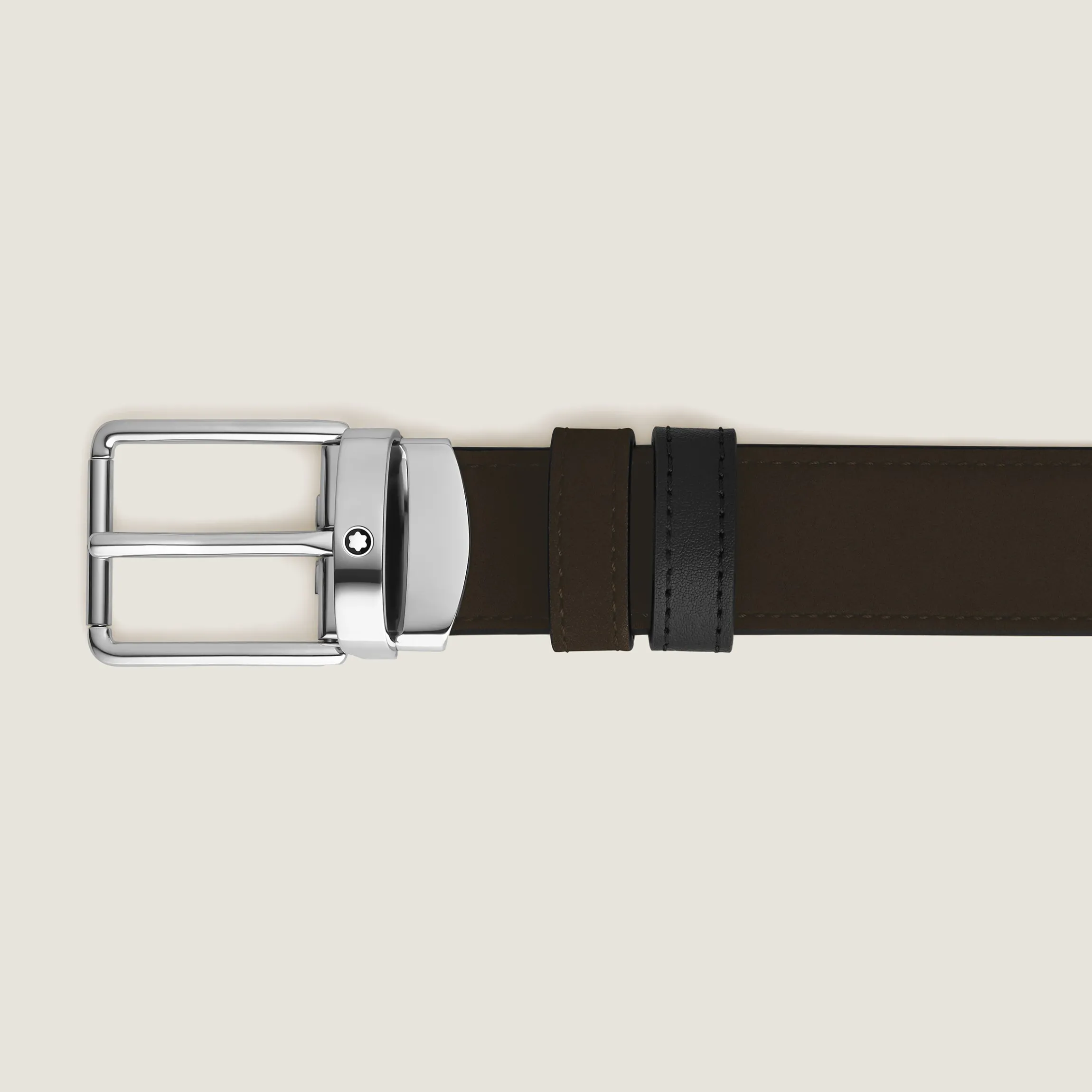 Cintura reversibile 30 mm in pelle marrone/nera con fibbia Everyday