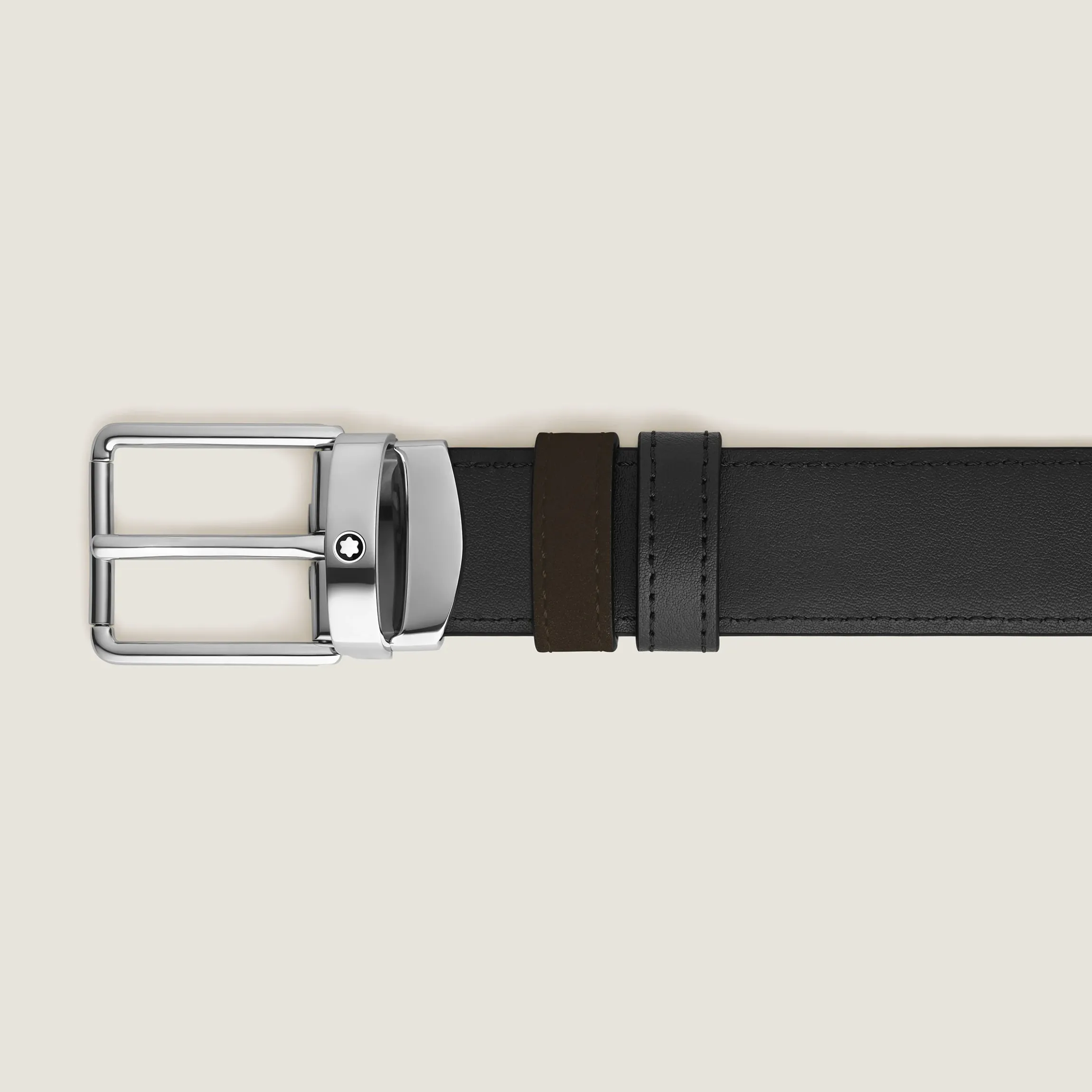 Cintura reversibile 30 mm in pelle marrone/nera con fibbia Everyday