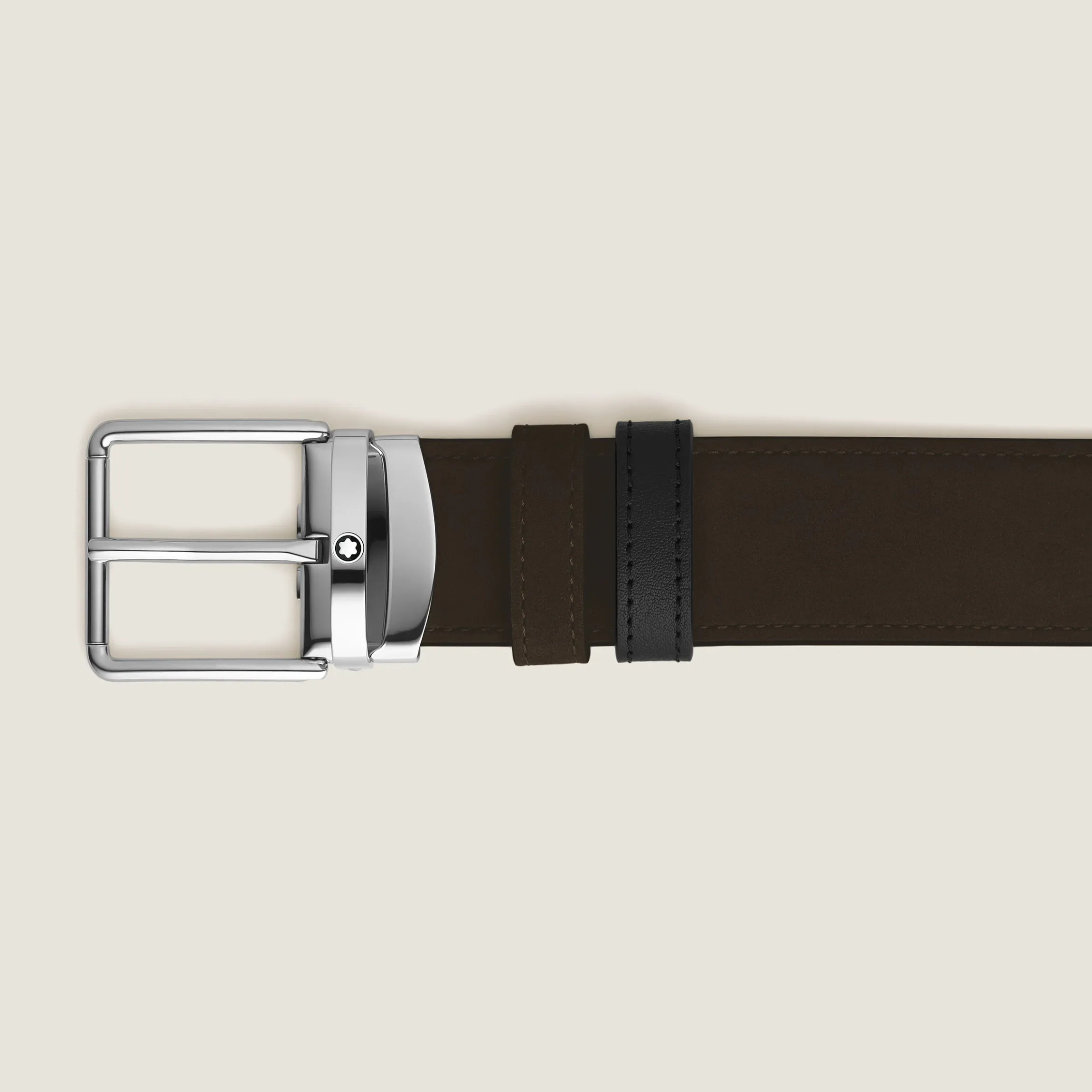 Cintura reversibile 35 mm in pelle marrone/nera con fibbia Everyday