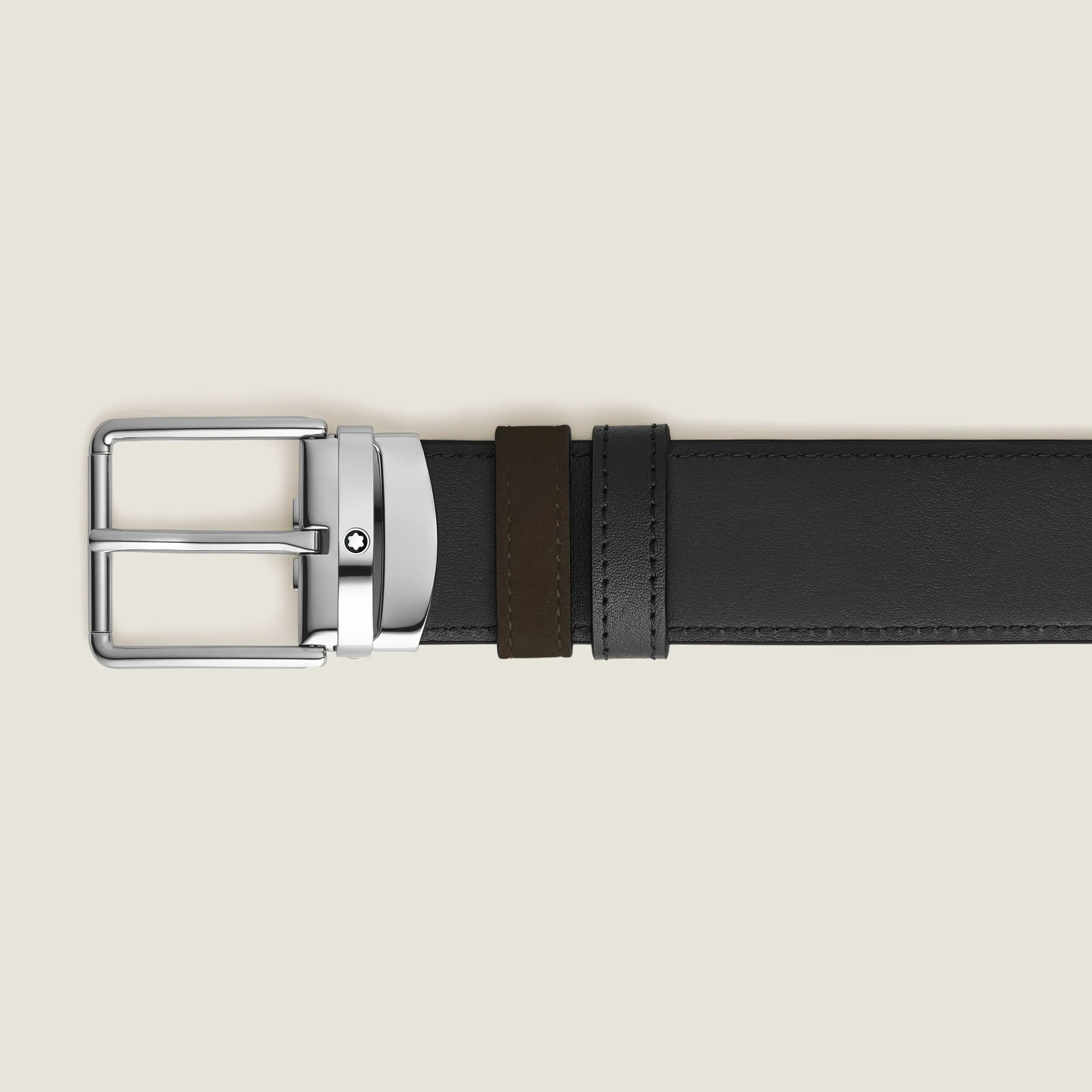 Cintura reversibile 35 mm in pelle marrone/nera con fibbia Everyday