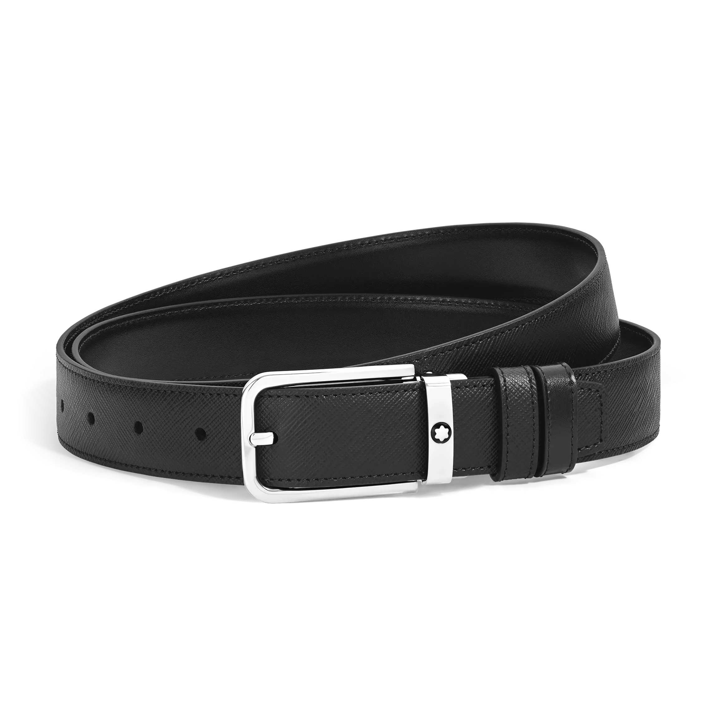 Cintura Reversibile 30 mm in Pelle Sartorial con Fibbia Rettangolare