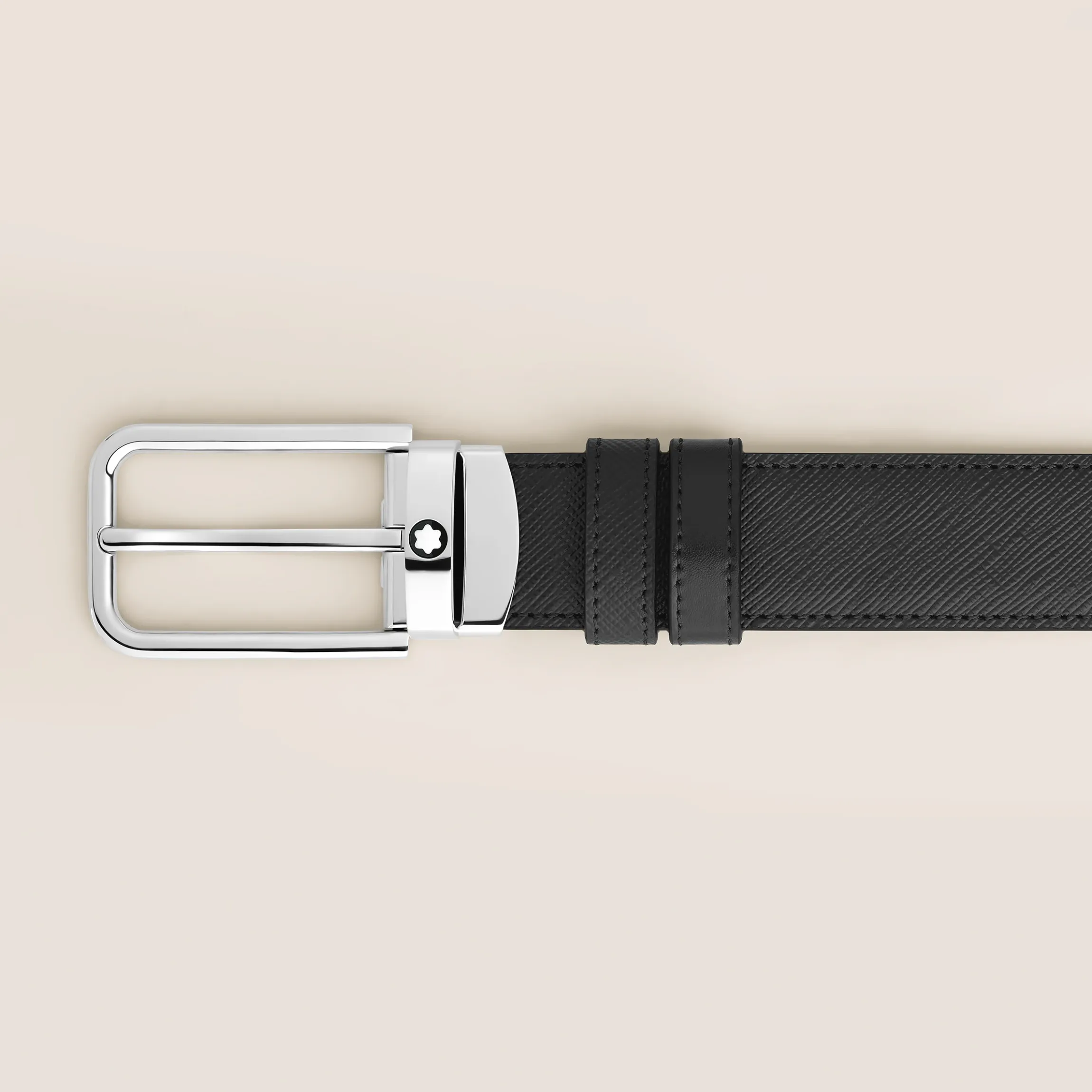 Cintura Reversibile 30 mm in Pelle Sartorial con Fibbia Rettangolare