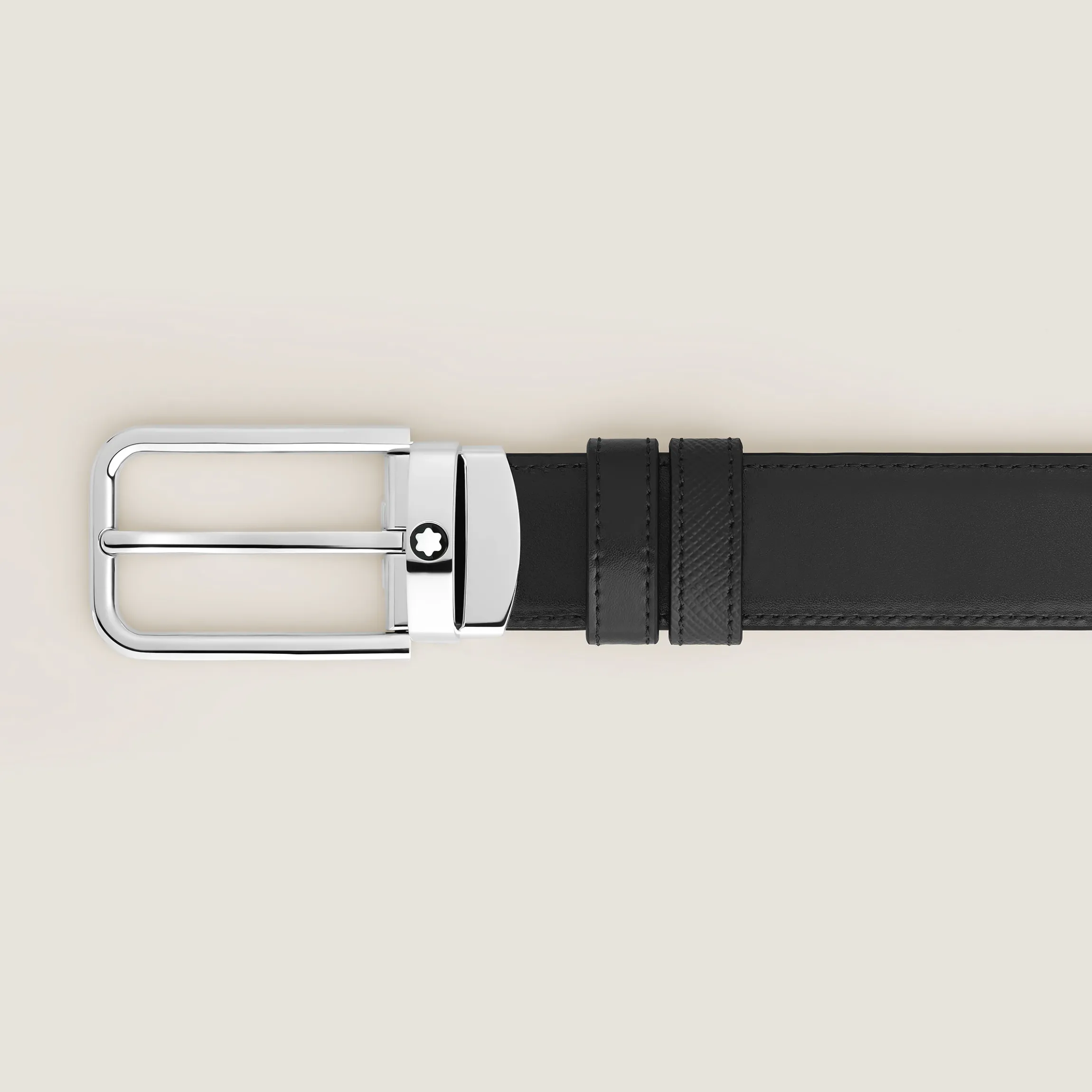 Cintura Reversibile 30 mm in Pelle Sartorial con Fibbia Rettangolare