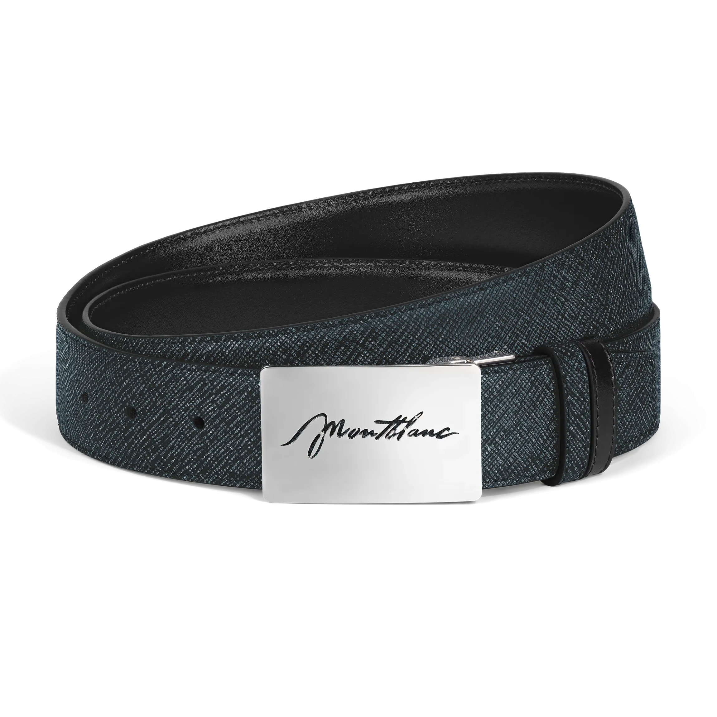 Cintura Reversibile 35 mm in Pelle Sartorial con Fibbia a Placca