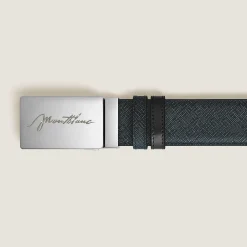 Cintura Reversibile 35 mm in Pelle Sartorial con Fibbia a Placca