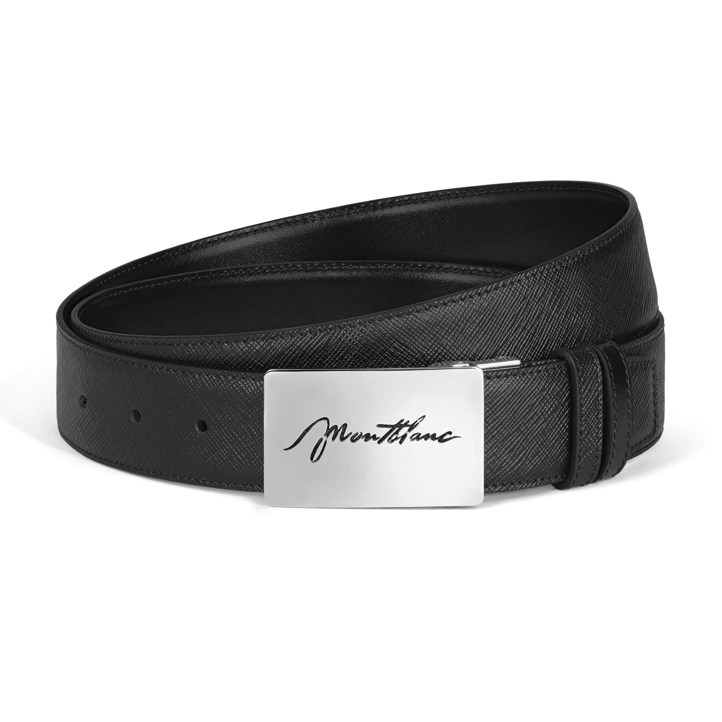 Cintura Reversibile 35 mm in Pelle Sartorial con Fibbia a Placca