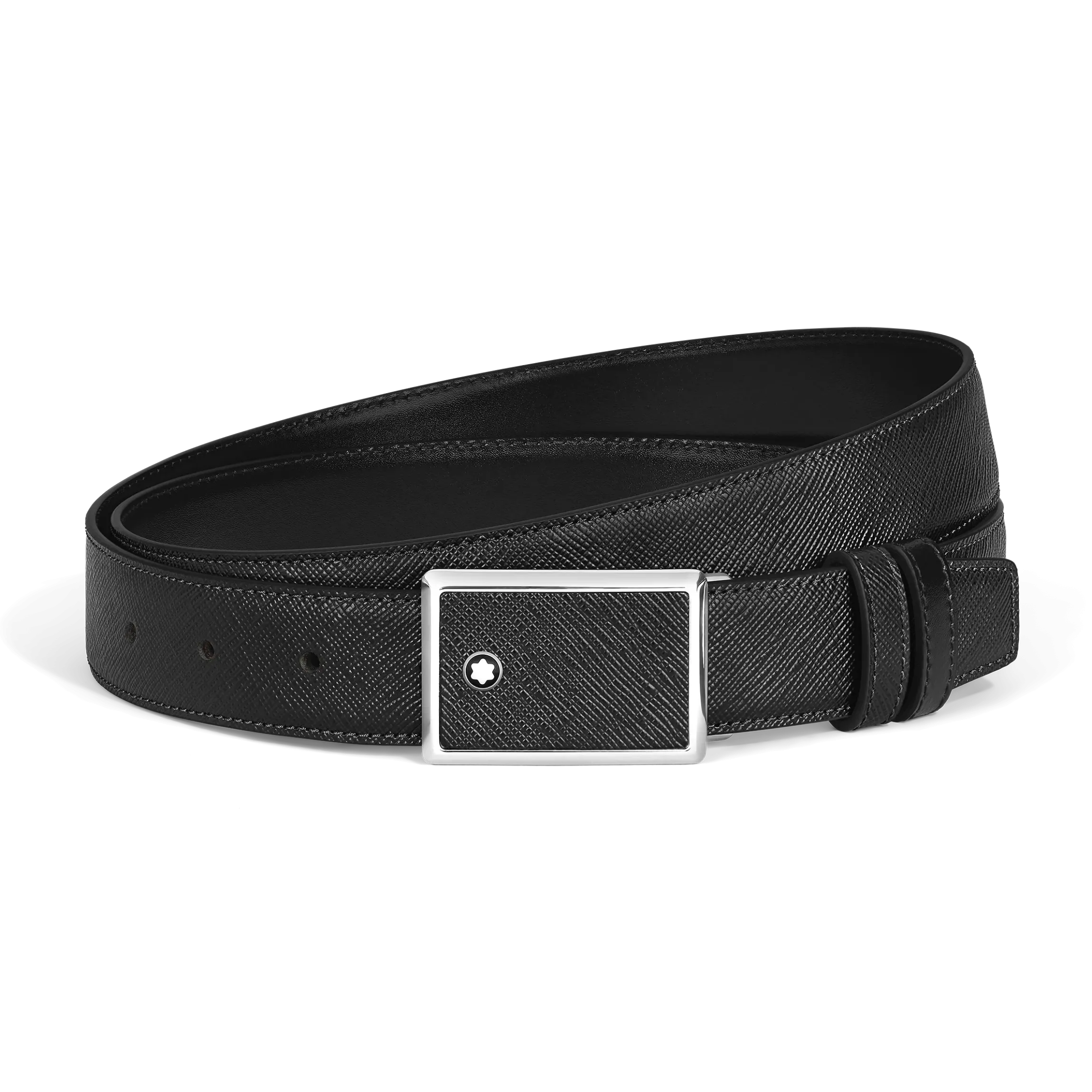 Cintura Reversibile 30 mm in Pelle Sartorial con Fibbia a Placca