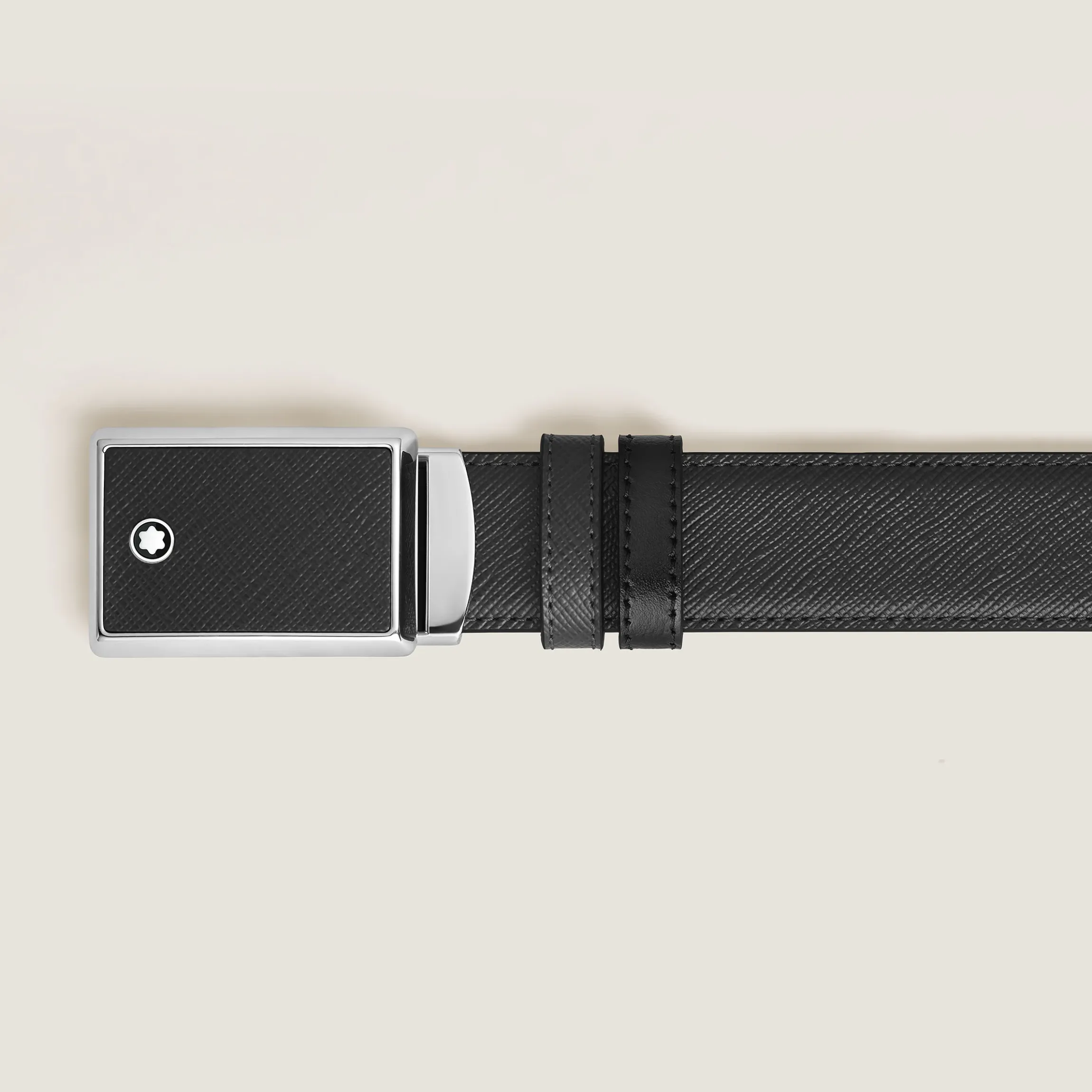 Cintura Reversibile 30 mm in Pelle Sartorial con Fibbia a Placca
