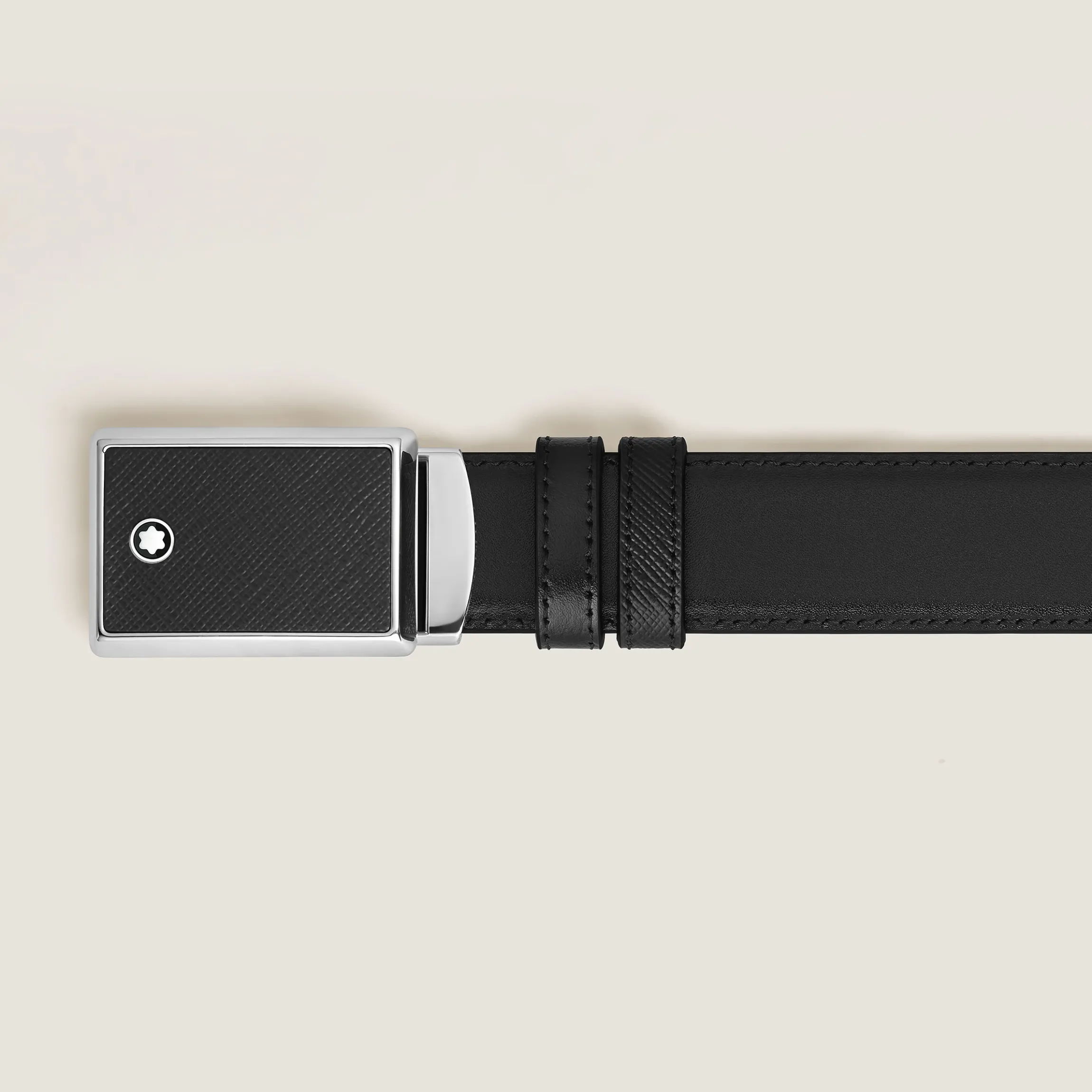 Cintura Reversibile 30 mm in Pelle Sartorial con Fibbia a Placca