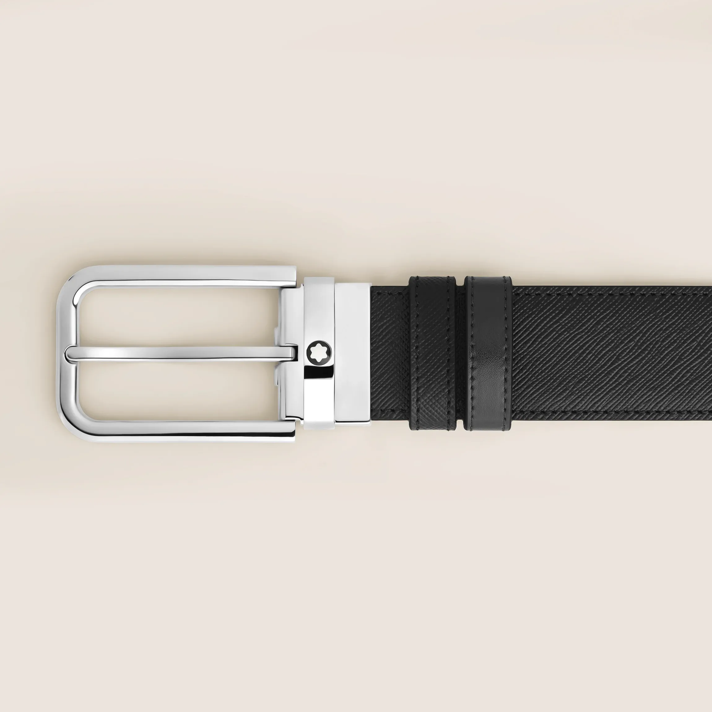 Cintura Reversibile 35 mm in Pelle Sartorial con Fibbia Rettangolare