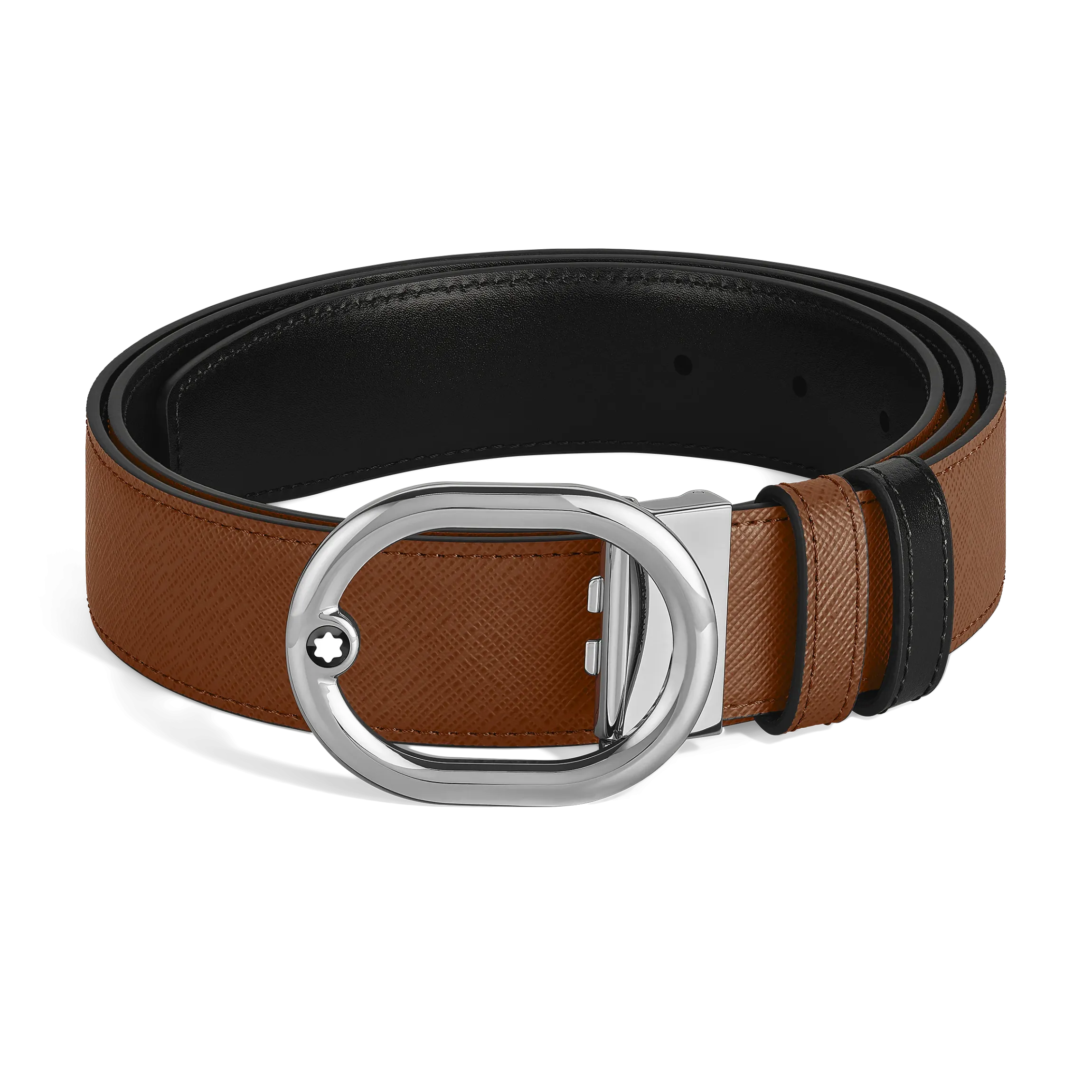 Cintura Reversibile 35 mm L’Ovale in Pelle Sartorial
