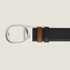 Cintura Reversibile 35 mm L’Ovale in Pelle Sartorial