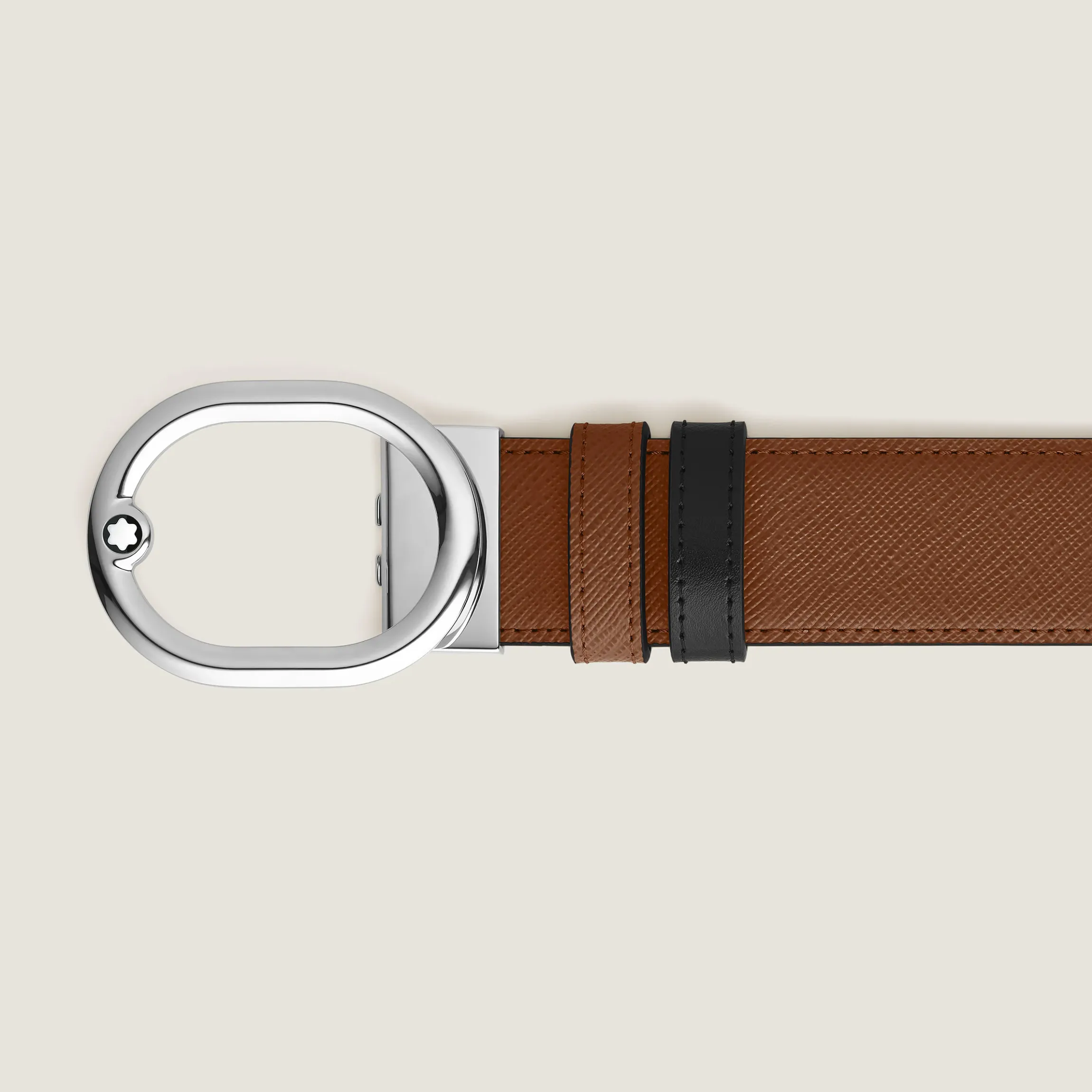 Cintura Reversibile 35 mm L’Ovale in Pelle Sartorial