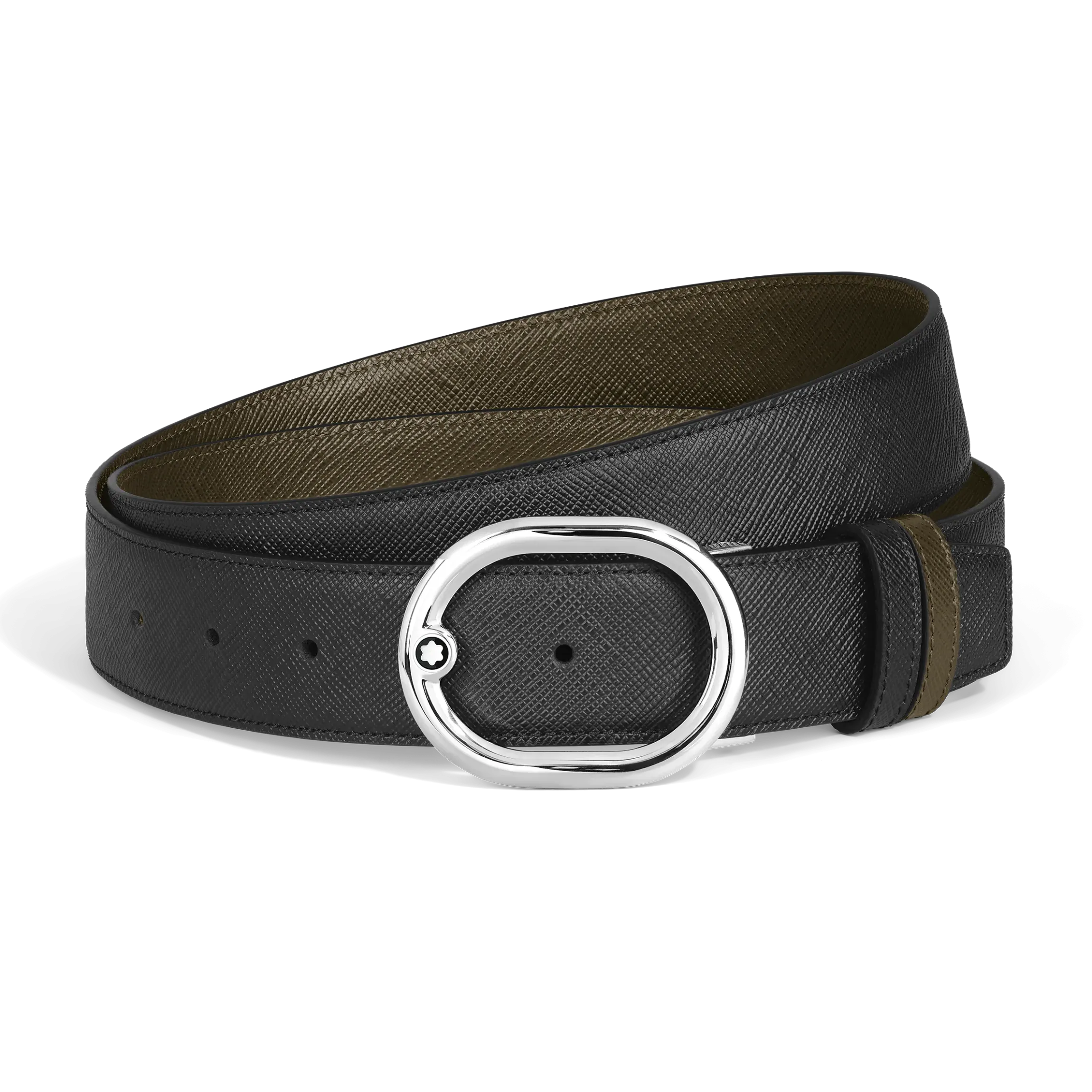 Cintura Reversibile 35 mm L’Ovale in Pelle Sartorial