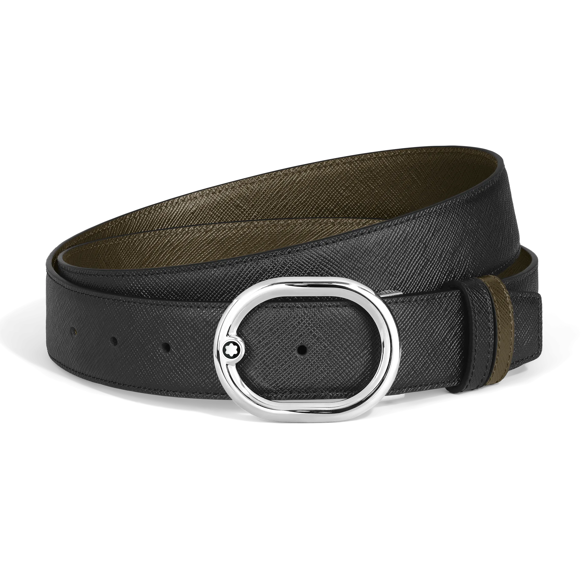 Cintura Reversibile 35 mm L’Ovale in Pelle Sartorial
