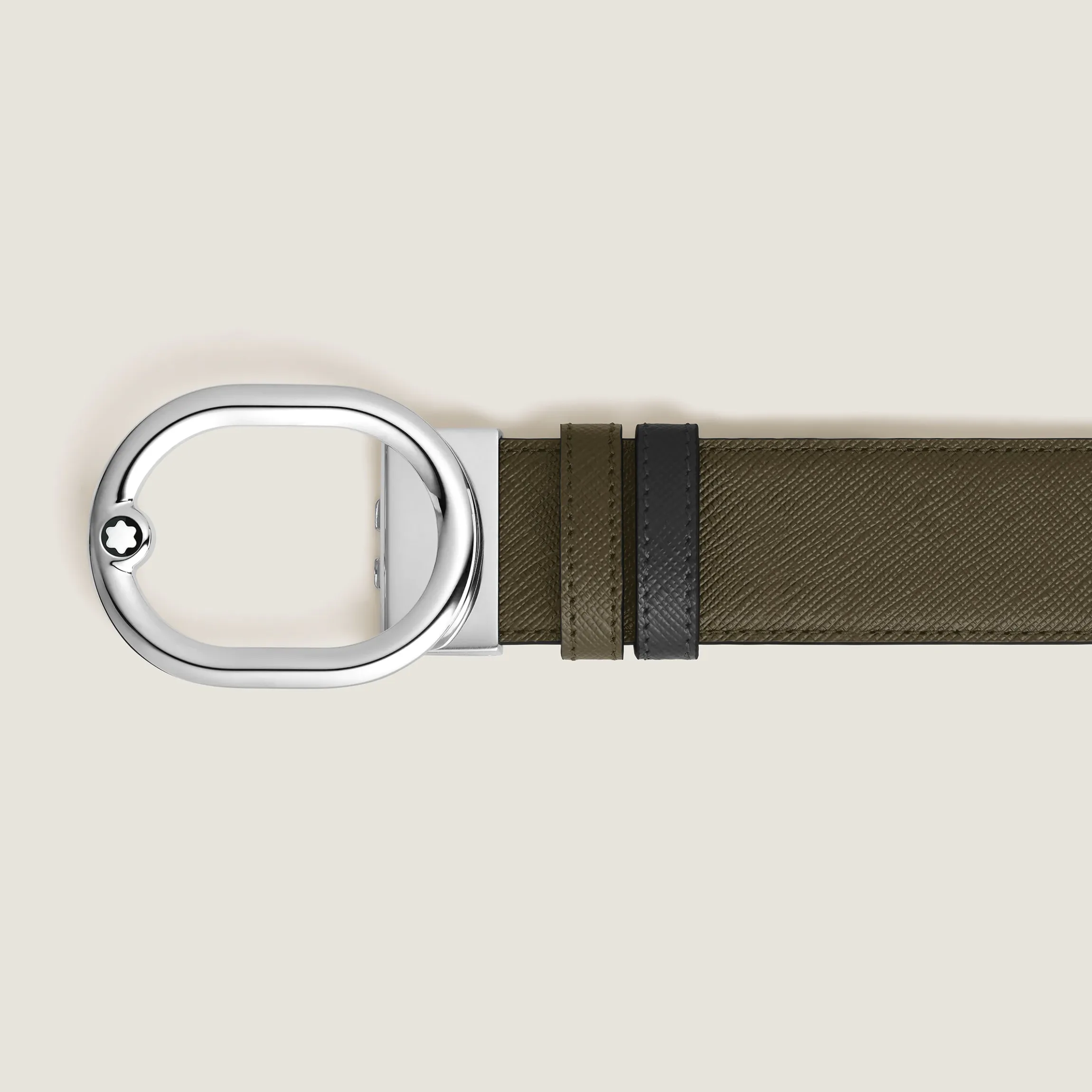 Cintura Reversibile 35 mm L’Ovale in Pelle Sartorial