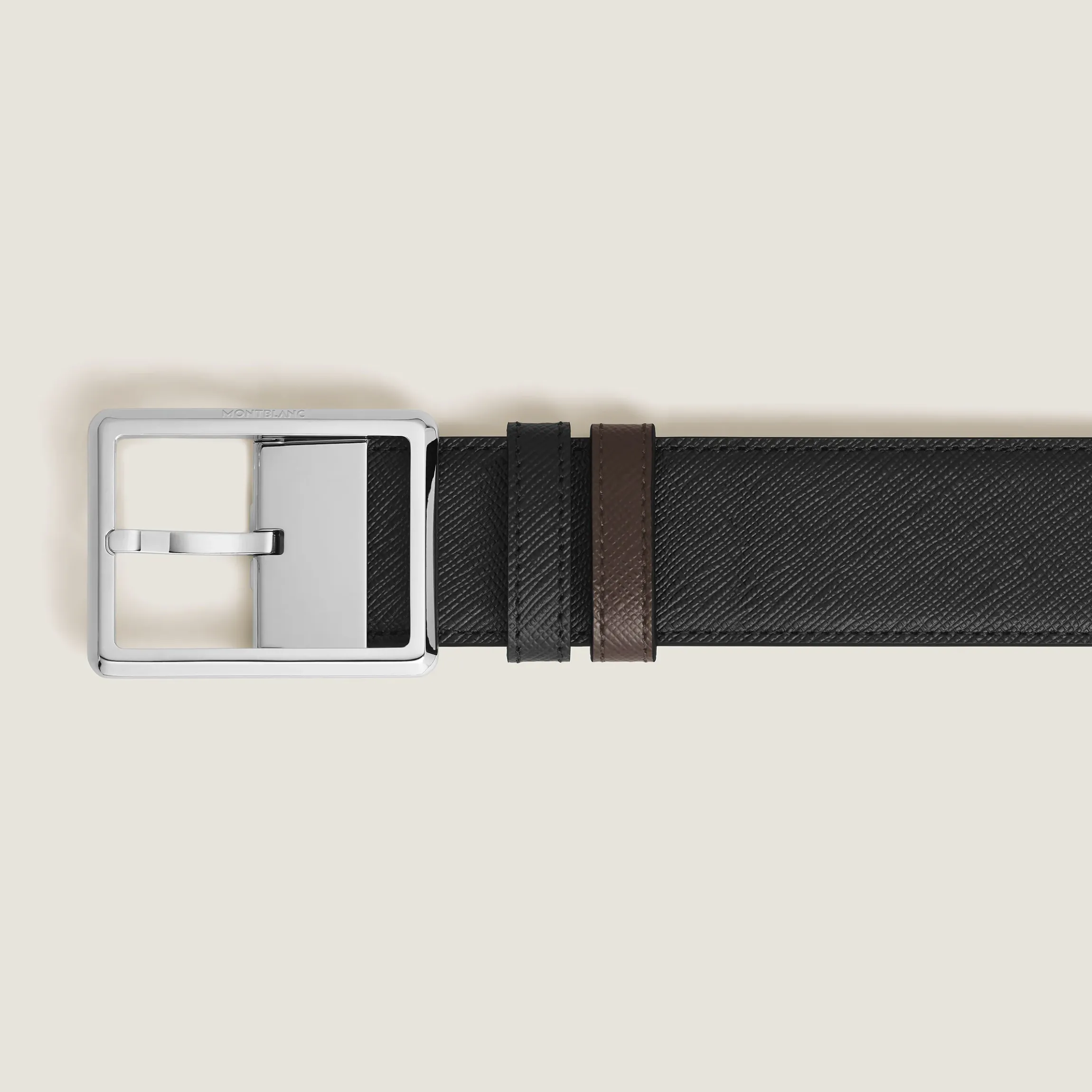 Cintura Reversibile 35 mm Rettangolare in Pelle Sartorial