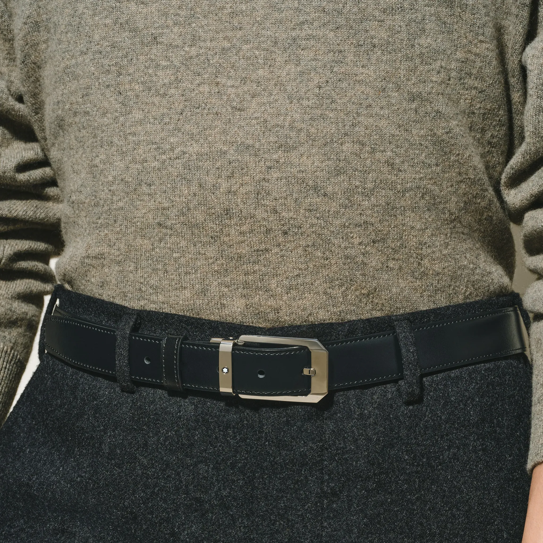 Cintura Reversibile Rettangolare 30 mm in Pelle